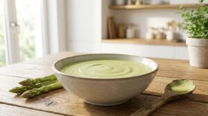 Dieser Trick mit püriertem Spargel macht die Suppe cremig, ganz ohne Sahne
