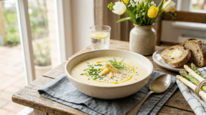 Ich koche diese Spargelsuppe im Frühjahr seit Jahren – das Familienrezept überzeugt